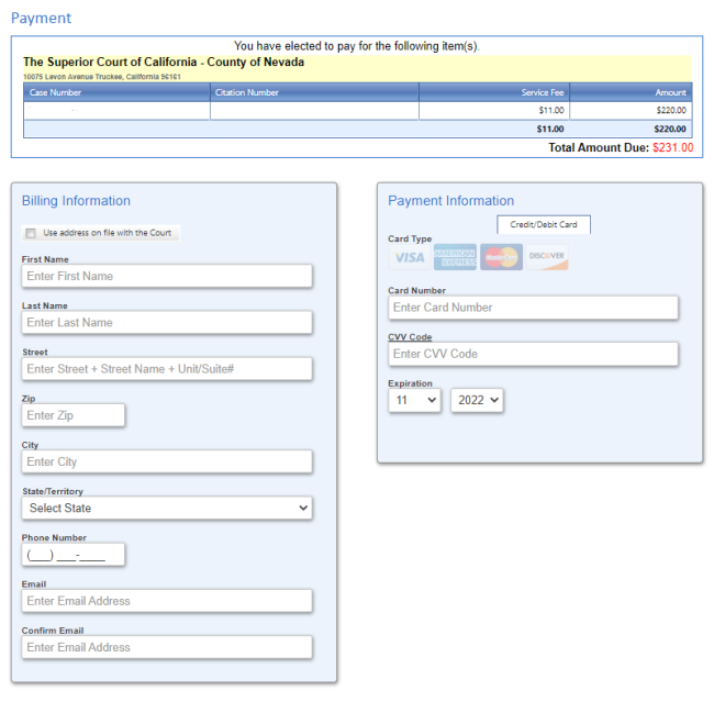 Payment Portal Payment Screen